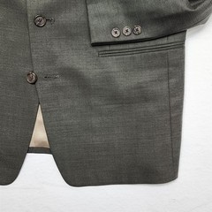 Vtg USA MADE Givenchy 38S 32×30 Gray Birdseye 100% Wool Tweed 4Btn 2Pc Mens Suit