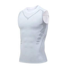 Men Compression Shirt Version Ionic Shaping Sleeveless Vest Sport Tank Top S-2XL