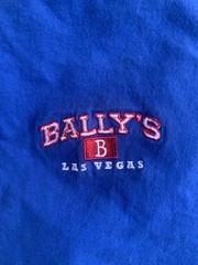 Diamond Star Mens Vintage Blue Bally’s Logo Las Vegas Short Sleeves Tee Large