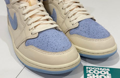 NIKE AIR JORDAN 1 RETRO HIGH OG PALE IVORY PSYCHIC BLUE LACE / HAIR CLIPS 9.5 8