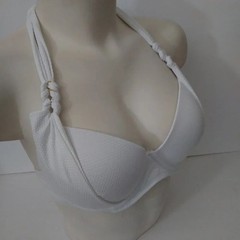 White knotted swim top size S