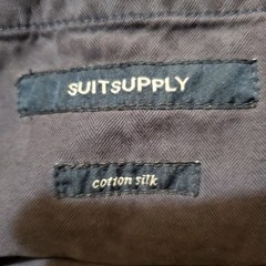 Suitsupply Blazer Mens 38R Blue Silk Cotton Herringbone Sport Coat Working Cuffs