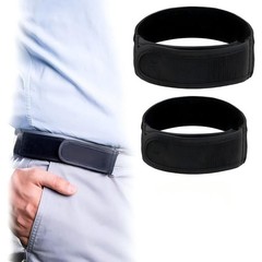 2PCS Adjustable No Buckle Belt for Men Elastic Stretch Waist Comfort Belt/L size
