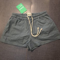PACT Women’s Ore Woven Twill Drawstring Short Storm/Army Green Medium