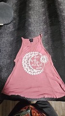rue21 Women’s XS Pink Graphic Print Tank Top Sun Moon Sleeveless Round Neck
