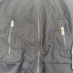 Nike Jacket Youth XS 3-4 Years Black Gray White Full Zip Hooded Windbreaker