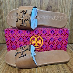 TORY BURCH Women’s Ines Flat Slide Goat Leather ~ Tan 240