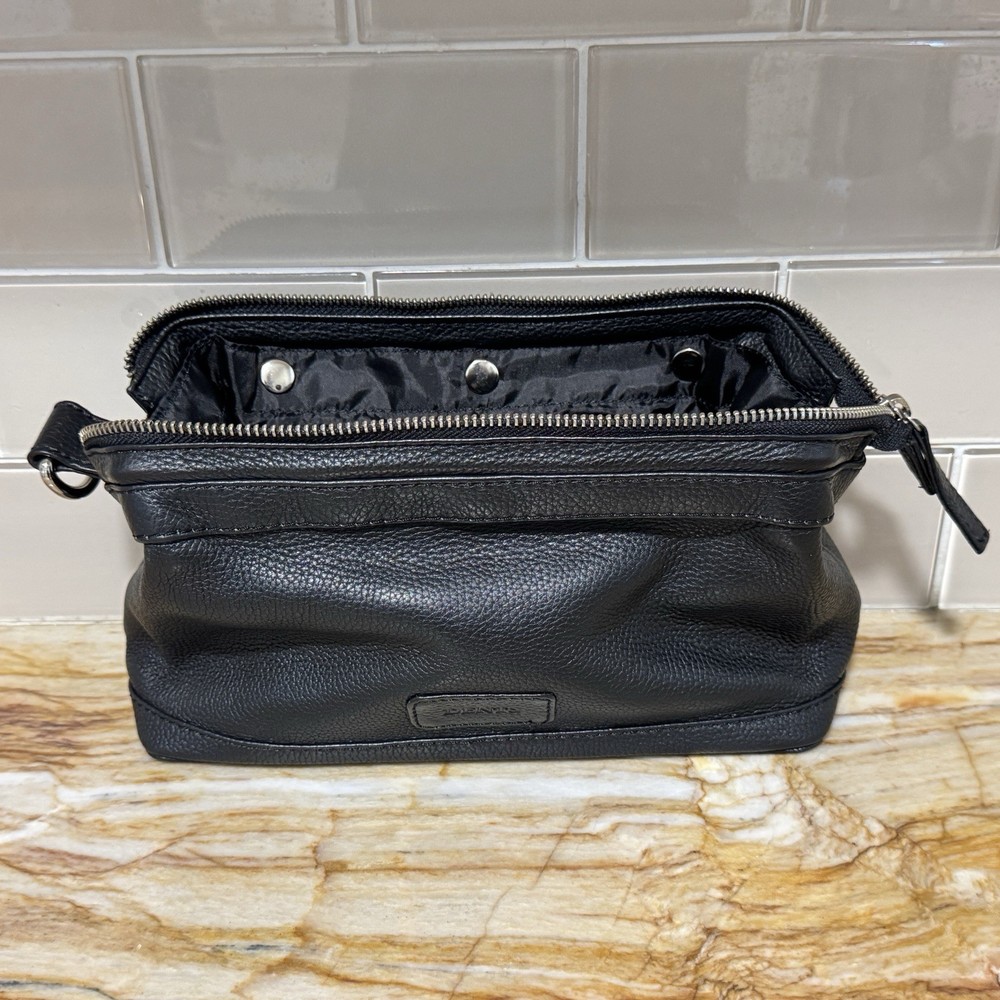 DENTS Beauley – Wash Bag – Pebble Grain Leather Black