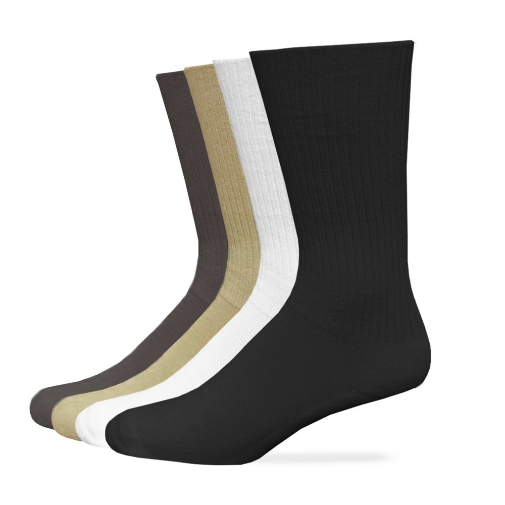 Carolina Ultimate Unisex Non-Binding Seamless Toe Cotton Crew Socks 2 Pair