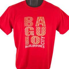 Baguio Philippines T Shirt Mens Size Medium Red Travel Destination Tee