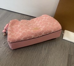COACH Faye Shoulder Bag Signature Denim Light Pink CER68 IMNH1 Auth New
