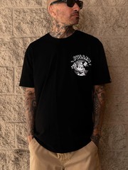 Sullen Men’s Steamboat Sullie Short Sleeve Premium T-shirt Tattoo Cartoon Mouse