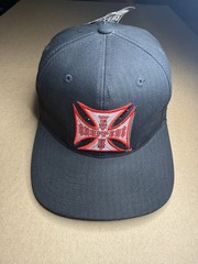 VTG West Coast Choppers Snapback Hat Black Iron Cross Jesse James Licensed Y2K