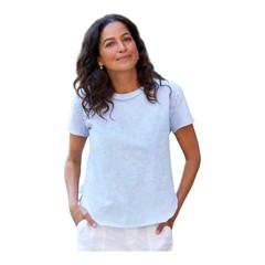 Frank & Eileen Womens Mineral Blue Short Sleeve Perfect Theo Tee Shirt Medium