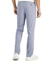 Alfani Men’s Slim-Fit Seersucker Check Suit Separate Pants Blue White 32×32