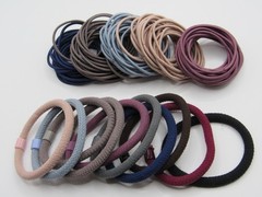 100 PCS Hair Ties Elastic Ponytail Holders Thick & Thin No Damage Hair Bands Set