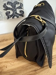 PRADA Tessuto Etiquette Navy blue Crossbody Bag Blue Lined COA Strap