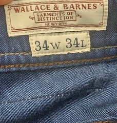 Wallace & Barnes Indigo Carpenter Pants Jeans Denim 34 X 34 Utilty Pockets JCrew