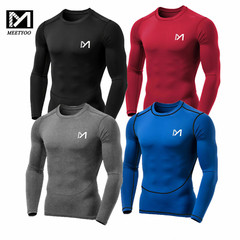 Mens Compression Shirt Thermal Base-Layer Sports Top Long-Sleeve Gym Cool Dry