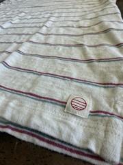 Marine Layer White w/ Red&Blue Stripe Crew Tee – Large – PreOwned Good Condition