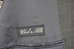 Ermenegildo Zegna Brown Nailhead Multicolor Windowpane Silk Blend 2 Pc Suit 44L