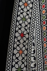 Traditional Palestinian / Jordanian Embroidered Thobe Kaftan Dress Black-JAWHARA