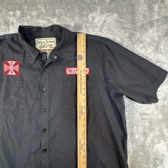 Jesse James West Coast Choppers Mechanic Mens XL Black Vintage Embroidered