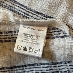 Foxcroft Linen Blend Tunic White/Blue Stripe Sz 8 Beachy Classic Asymmetrical