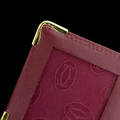 Must de Cartier Bordeaux Leather Wallet-Style Bifold Photo Holder – New In Box