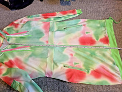 Neon Tie Dye HOODIE JACKET DRESS XL: RAVE/ CLUB/ FESTIVAL/ PARTY/ Y2K/ UNIQUE