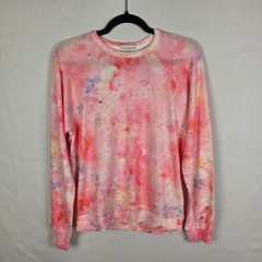 PJ Salvage Womens Pink Tie Dye Raglan Long Sleeve Sweatshirt XS RN 15741