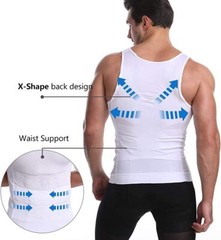 Men’s Compression Shirts Shapewear Vest Body Shaper Abs Abdomen Slim Tank Top