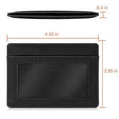 FINTIE Slim Minimalist Front Pocket Wallet, 4.4 x 0.4 x 3.5 inches, Black