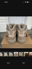 adidas Yeezy Desert Combat Boots Beige Suede Lace-Up Round Toe Men’s US 13.5