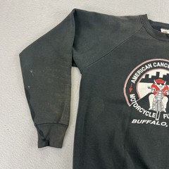 Vintage American Cancer Society Sweatshirt Mens XL Buffalo NY Motorcycle 90s