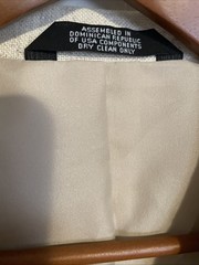 Haggar Clothing Co. Blazer Mens Size 38R Linen Blend Ivory Beige Lined Jacket