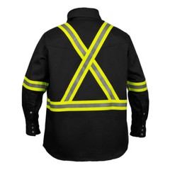 Flame Resistant FR High Visibility Hi Vis 100%C Light Weight Shirt