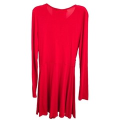 Free People Dress Size Small Red/Orange FB Beach Vance Wrap Mini Dress NWOT