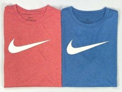 Boy’s Nike Longer Length Standard Fit Anti Odor Dri Fit Swoosh T-Shirt