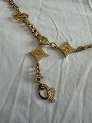 90’s Baby Phat Adjustable Gold Curb Chain Belt Logo Charms Streetwear Hiphop EUC