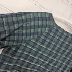 Madewell Green Navy Plaid Wrap Dress Womens S Puff Balloon Sleeve Mini Babydoll