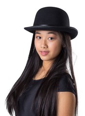 Dress-Up-America Derby Hat – Derby Bowler Hat for Men – Black Bowler Hat Costume
