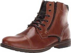 Steve Madden Men’s Bayun Combat Boot, Cognac Leather – US 11
