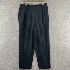 Worthing Women’s Dress Pants Size 14 Black High Rise Pleated Straight Leg