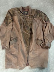 Vtg Adventure Bound By Wilsons Men Lined Collared Pockets Brown Leather Coat XL