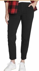 Eddie Bauer Horizon Straight Ankle Pants Women’s 12 Black Stretch Travel