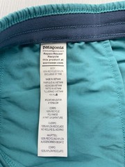 New Patagonia Boys Kids Baggies Shorts 4″ Unlined Sz Large (12) Blue Green