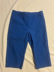 Pre-owned Drapers & Damons Blue Capri Size PL 75% Rayon, 20% Nylon, 5% Spandex