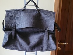 Zara FW Origins LEATHER SHOULDER BAG croc print BROWN Made in SPAIN 6122/305 NEW