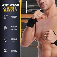 NeoTech Care Wrist Band – Elastic & Breathable Fabric – Adjustable Compressio…